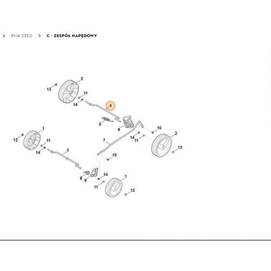 STIHL Oś, kompl. 6311 700 2405